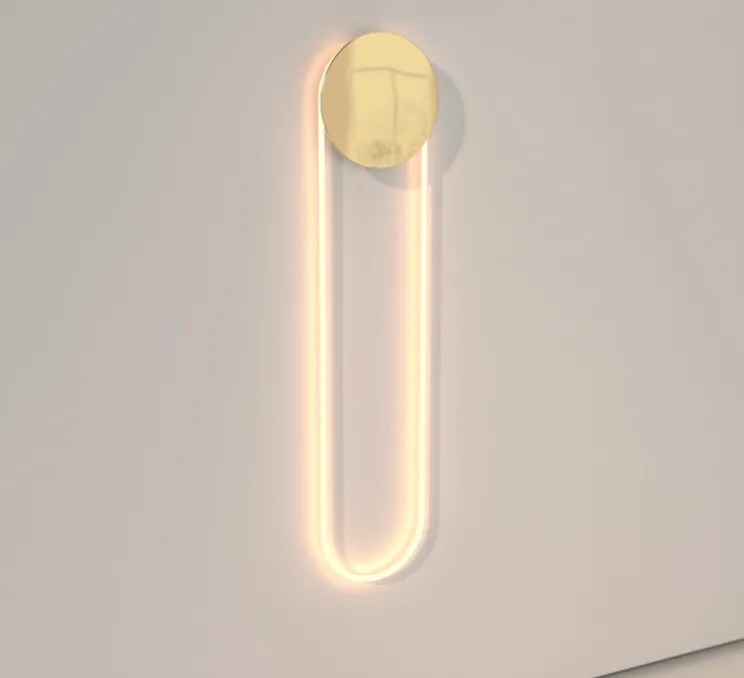 Applique murale, Ra Wall longue, or, 3000K, 1800lm L25,5cm, H110cm - Darmes