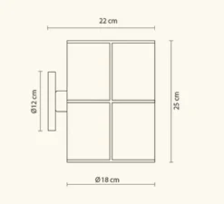 Applique murale, Rania, blanc, Ø18cm, H25cm - Robin