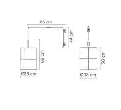 Applique murale, Rania single arm, crème, L38cm, H94cm - Robin