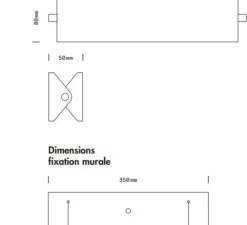 Applique*Daniel Gallo Applique murale, Rectangle L, , 2700K, L37cm, H8cm - noir et or