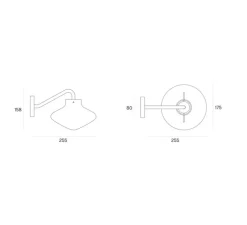 Applique*Lyfa Applique murale, Repose 175, , L17,5cm, H15,8cm - noir