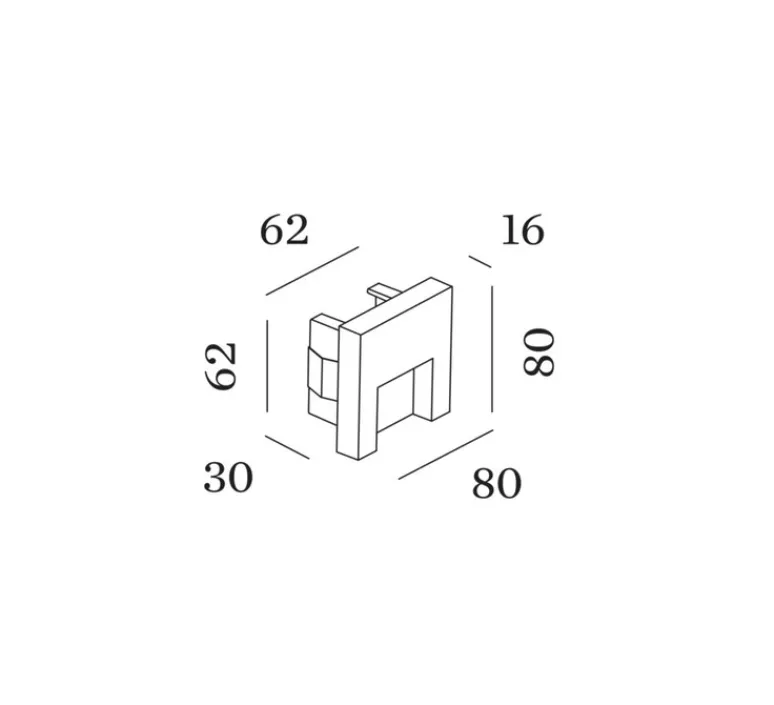 Applique*Wever&Ducré Applique murale, Reto 0.8, , LED, 3000K, 110 lm, L8cm, H8cm - champagne