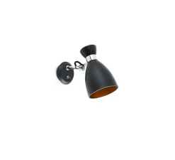 Applique*Faro Applique murale, Retro, , interrupteur, H19cm, P24cm - noir et or