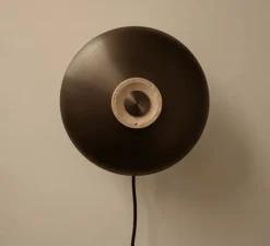 Applique*Audo Copenhagen Applique murale, Reverse, avec câble, , LED, dim, 2200-3001K, 460 lm, Ø24,3cm, H15,7cm - bronze, travertin