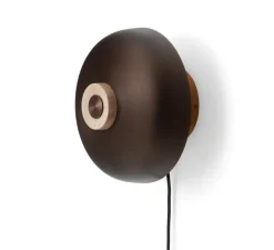 Applique*Audo Copenhagen Applique murale, Reverse, avec câble, , LED, dim, 2200-3001K, 460 lm, Ø24,3cm, H15,7cm - bronze, travertin