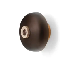 Applique*Audo Copenhagen Applique murale, Reverse, , LED, dim, 2200-3000K, 460 lm, Ø24,3cm, H15,7cm - bronze, travertin