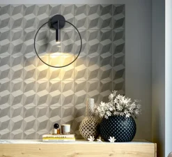 Applique murale, Revolta A-3630, noir, LED, 2700K, 725 lm, L38cm, H38cm - Estiluz