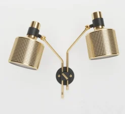 Applique*Bert frank Applique murale, Riddle Double, , Ø40cm, H35cm - laiton, noir