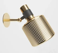 Applique*Bert frank Applique murale, Riddle Single, , Ø12cm, H19cm - laiton, noir