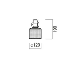 Applique*Bert frank Applique murale, Riddle Single, , Ø12cm, H19cm - laiton, noir