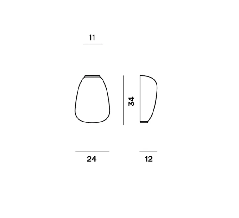 Applique*Foscarini Applique murale, Rituals 1 Semi, , L24cm, H34cm - blanc