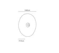 Applique murale, Rivage XS, naturel, Ø48cm, P10cm - Market Set