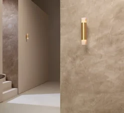 Applique*CTO lighting Applique murale, Roma Tall , , LED, dim, 2700K, H28cm - laiton satiné et albâtre