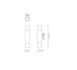 Applique*CTO lighting Applique murale, Roma Tall , , LED, dim, 2700K, H28cm - laiton satiné et albâtre