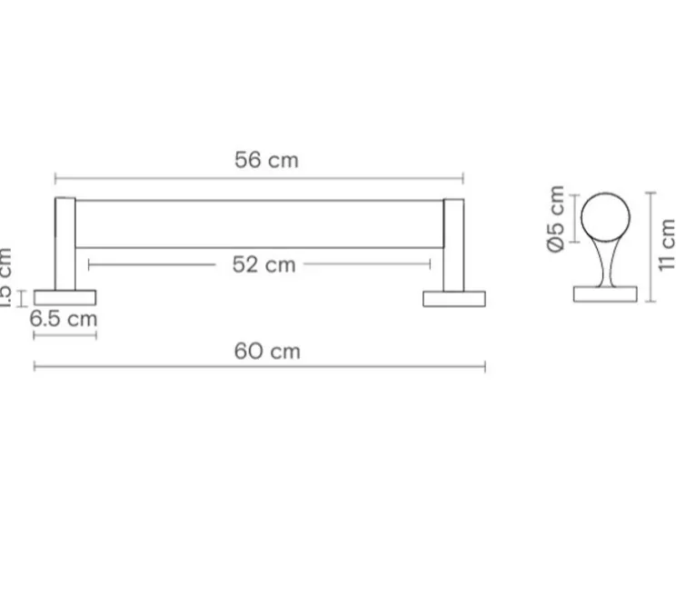 Applique murale, Roseline, transparent, beige, noir, IP44, LED, 2700K, 500 lm, L11cm, H56cm - Robin