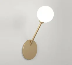 Applique murale, Row, laiton, Ø8cm, H29cm - Atelier Areti