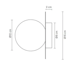 Applique murale, Royal disc, Albâtre, L12cm, H10cm - Robin