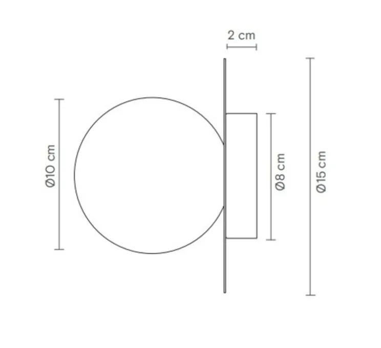 Applique murale, Royal disc, Albâtre, L12cm, H10cm - Robin