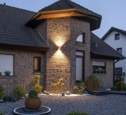 Applique*SLV Applique murale, Rusty UP/Down, , IP65, LED, 3000K, 525 lm, Ø14cm, H18cm - rouille