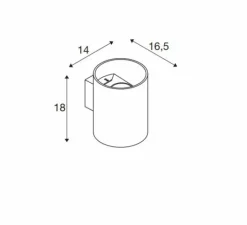 Applique*SLV Applique murale, Rusty UP/Down, , IP65, LED, 3000K, 525 lm, Ø14cm, H18cm - rouille