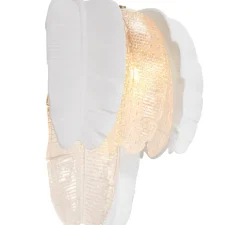 Applique*Eichholtz Applique murale, Saint Lucia, , L45cm, H35,5cm - blanc, verre texturé