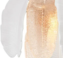 Applique*Eichholtz Applique murale, Saint Lucia, , L45cm, H35,5cm - blanc, verre texturé