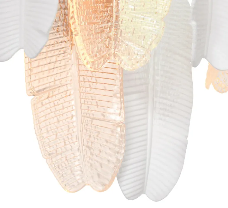 Applique*Eichholtz Applique murale, Saint Lucia, , L45cm, H35,5cm - blanc, verre texturé