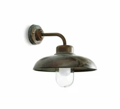 Applique*Moretti Luce Applique murale, Samoa 1335, , IP44, L36cm, H34cm - Cuivre laiton vieilli