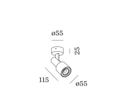 Plafonnier & Spot|Applique*Wever&Ducré Applique murale, Sara On Base 1.0, , Ø5,5cm, H15cm - Wever & Ducré blanc