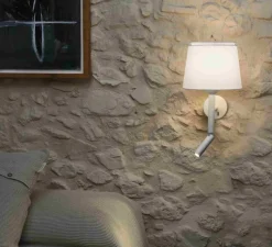 Applique murale, Savoy, liseuse, blanc, LED, 3000K, 160lm, L23cm, H50cm - Faro