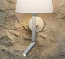 Applique murale, Savoy, liseuse, blanc, LED, 3000K, 160lm, L23cm, H50cm - Faro