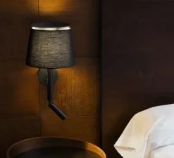 Applique*Faro Applique murale, Savoy, liseuse, , LED, 3000K, 160lm, L23cm, H50cm - noir