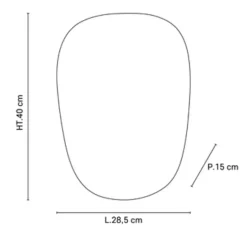 Applique*Market Set Applique murale, Screen 70's, , L28,5cm, H40cm - jaune curry