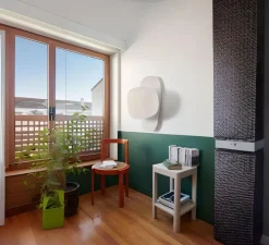 Applique*Market Set Applique murale, Screen 70's double,, L57cm, H76cm - lin bouleau