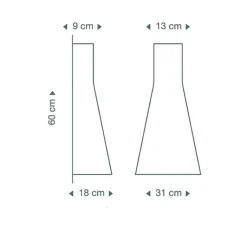 Applique*Secto Design Applique murale, Secto 4230, sans câble, , L31cm, H60cm - bouleau