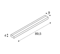 Applique*SLV Applique murale, Sedo 21, , LED, 3000k, 2500 lm, L89,5cm, H4cm - aluminium