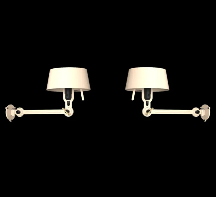 Applique murale, Set 2x Bolt Bed underfit install, sans câble, Blanc, L29cm, H27cm - Tonone