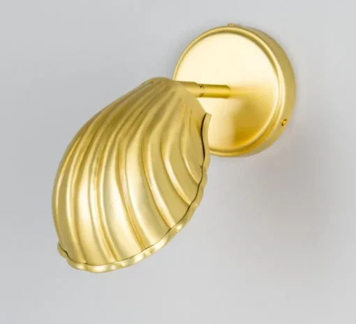 Applique murale, Shell, or satiné, Ø12cm, H26.5cm - Mullan Lighting