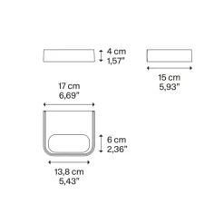 Applique*Lodes Applique murale, Shift Small, , LED, 2700K, 2495 lm, L17cm, H4cm - noir mat