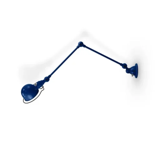 Applique murale, Signal 2 bras, SI331, Bleu Saphir brillant, L70cm, H30cm - Jieldé