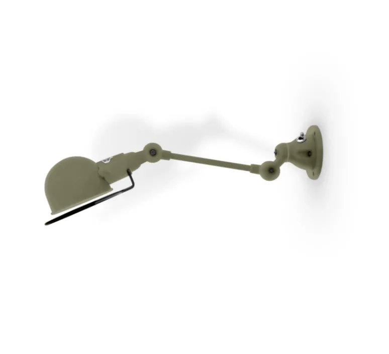 Applique*Jieldé Applique murale, Signal 2 bras, SI701, mat, Ø10cm, H47cm- gris, vert