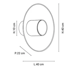 Applique murale, Singapour, nude, L40.0cm, H22cm - Market Set