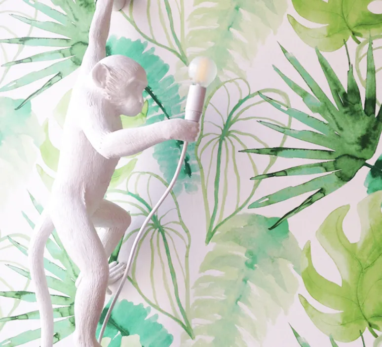 Applique|Enfants*Seletti Applique murale, singe, Monkey Hanging, gauche, , H76,5cm - blanc
