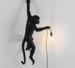 Enfants|Applique*Seletti Applique murale, Singe, Monkey Hanging, gauche, , H76,5cm, Outdoor- noir