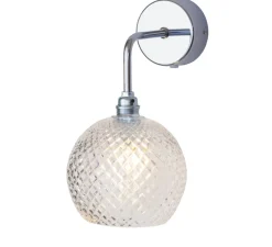 Applique murale, Small Check, Crystal Rowan, transparent, argent, L15cm, H28cm - Ebb and Flow