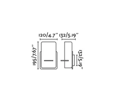 Applique murale, Smile, blanc, L12cm, H19,5cm - Faro
