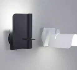 Applique murale, Smile, noir, L12cm, H19,5cm - Faro