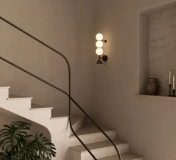 Applique murale, Soko, noir, LED, 2700K, 900 lm, L12cm, H52cm - Aromas del Campo