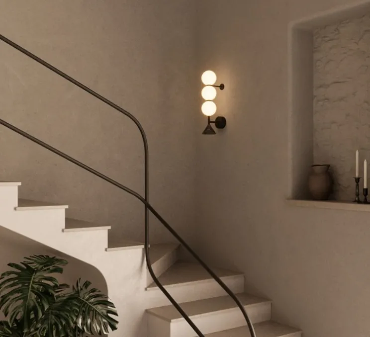 Applique murale, Soko, noir, LED, 2700K, 900 lm, L12cm, H52cm - Aromas del Campo