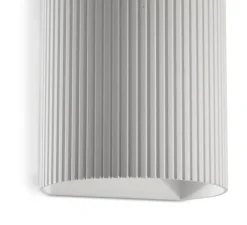 Applique murale, Sole 1L, cannelée, blanc, L8cm, H10cm - Faro